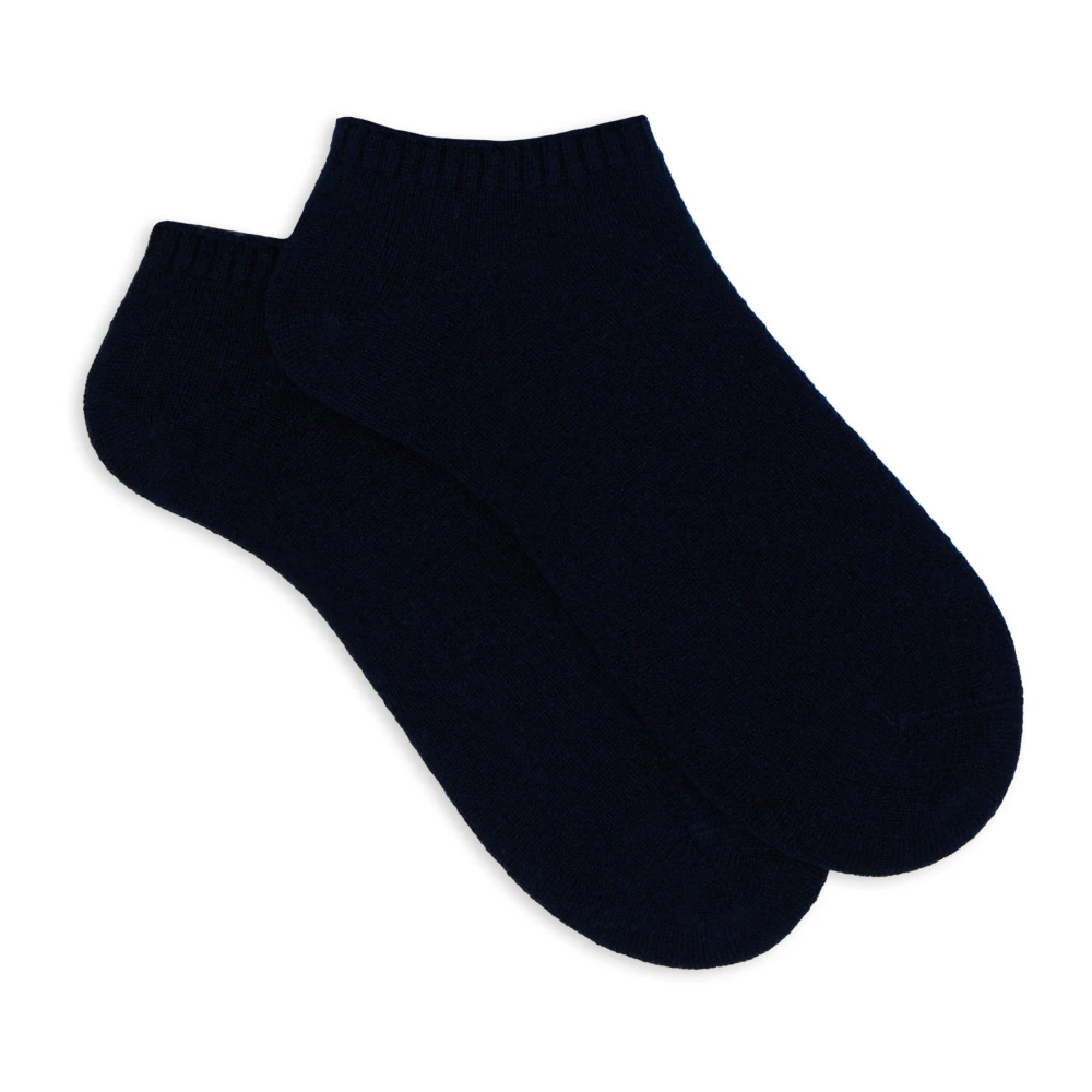 Gallo Blauwe Cashmere Enkelsokken Blue Dames