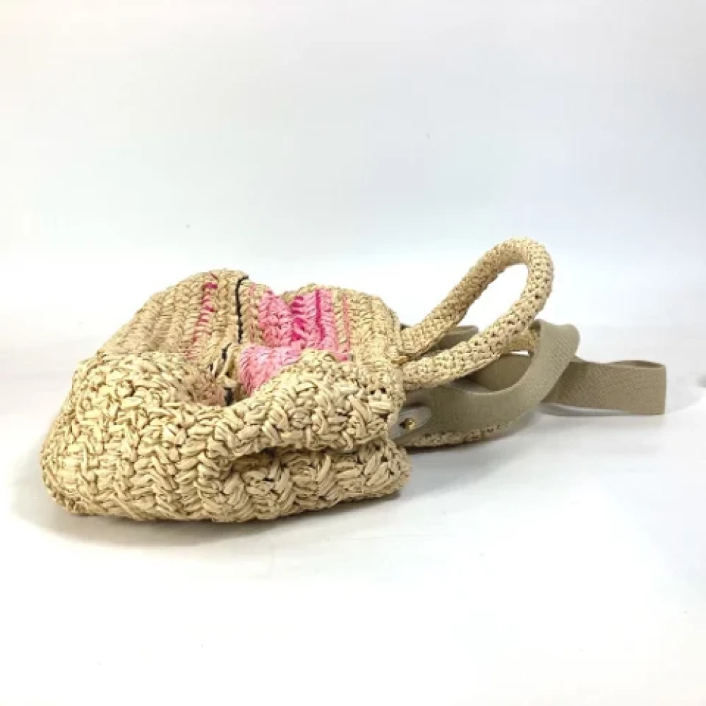 Prada Vintage Pre-owned Fabric prada-bags Beige Dames