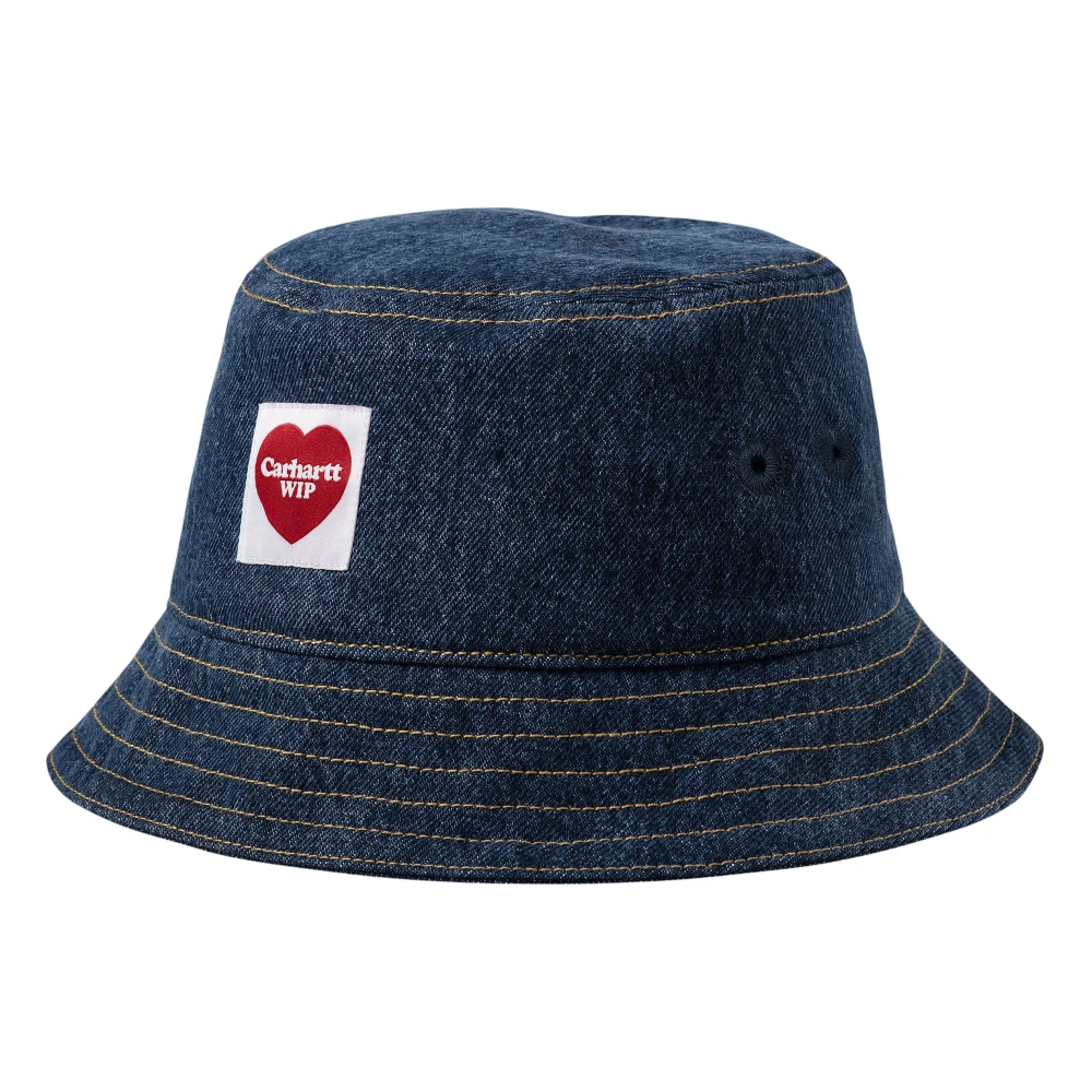 Carhartt WIP Blauwe Stone Washed Nash Bucket Hat Blue Heren