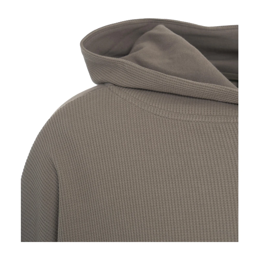 Thom Krom Grijze hoodie met tweewegrits Gray Heren