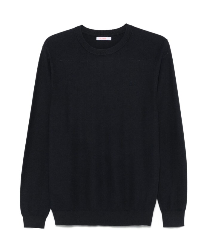 pull-col-rond-bleu-logo-brode