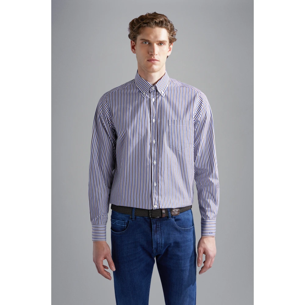 PAUL & SHARK Stijlvolle Overhemden Collectie Blue Heren