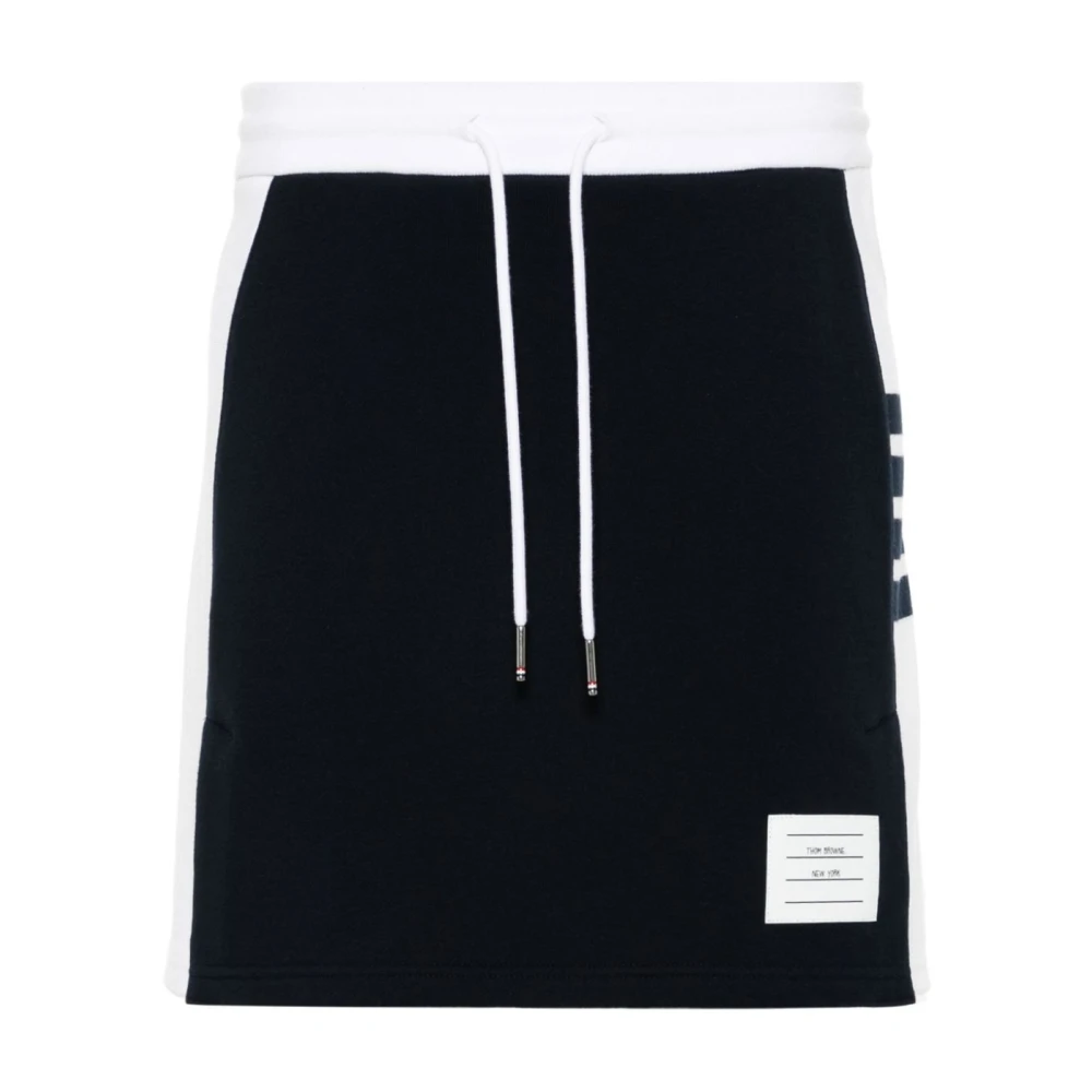 Thom Browne Klassieke Mini Rok met Engineered 4 Bar Blue Dames