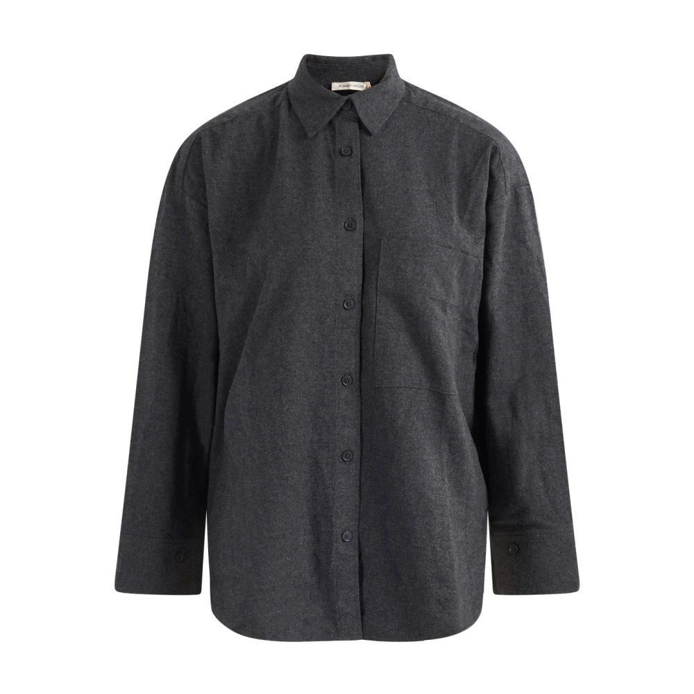 By Malene Birger Derris Flannel - Female - Shirts - Gray - S - Blouses & Shirts