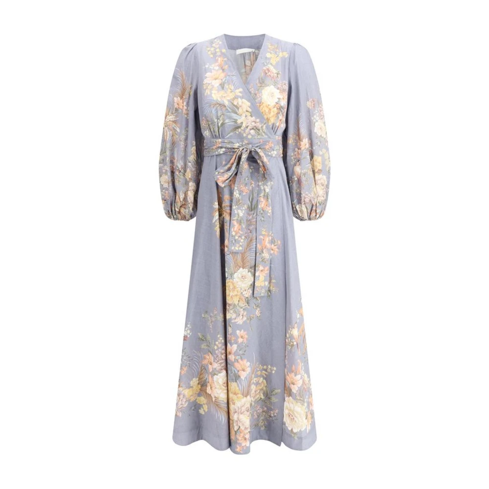 Zimmermann Bloemenprint Wrap Midi Jurk Multicolor Dames