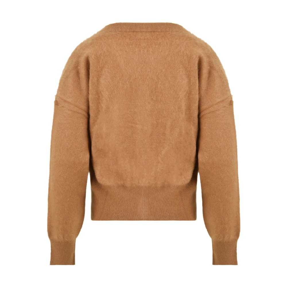 Notshy Bruine Cardigan Sweater Model Hazal Brown Dames
