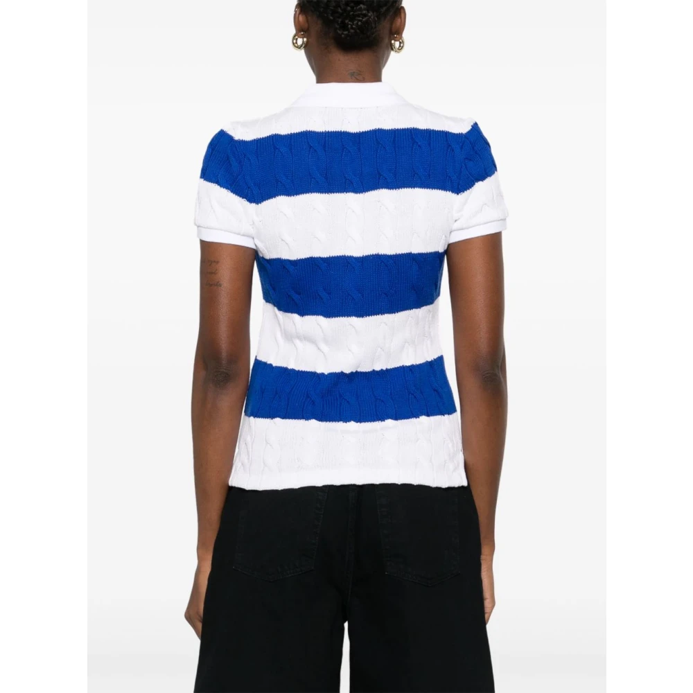 Polo Ralph Lauren Gestreepte Geribbelde T-shirts en Polos Multicolor Dames