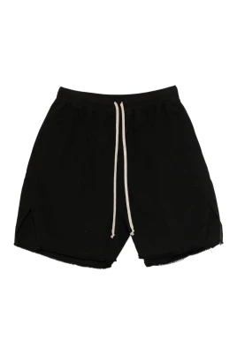 Zip Detail Raw-Cut Shorts