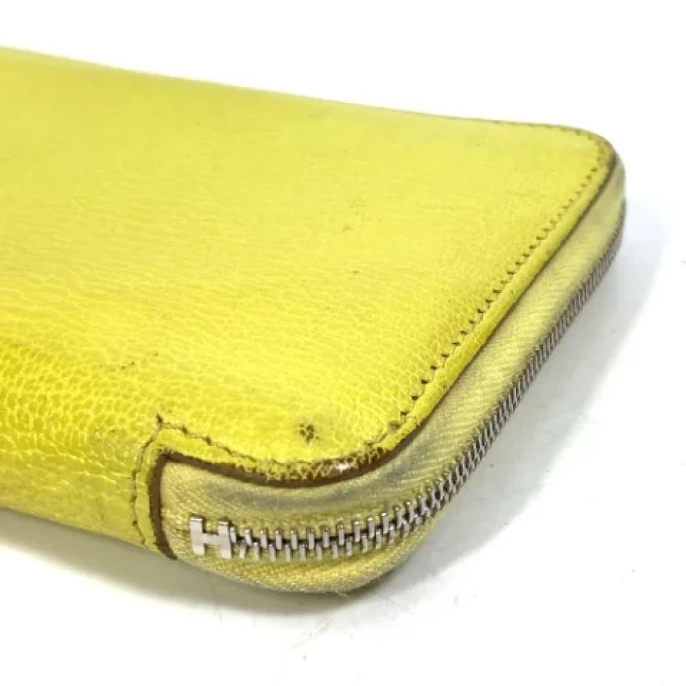 Hermès Vintage Pre-owned Leather wallets Yellow Dames