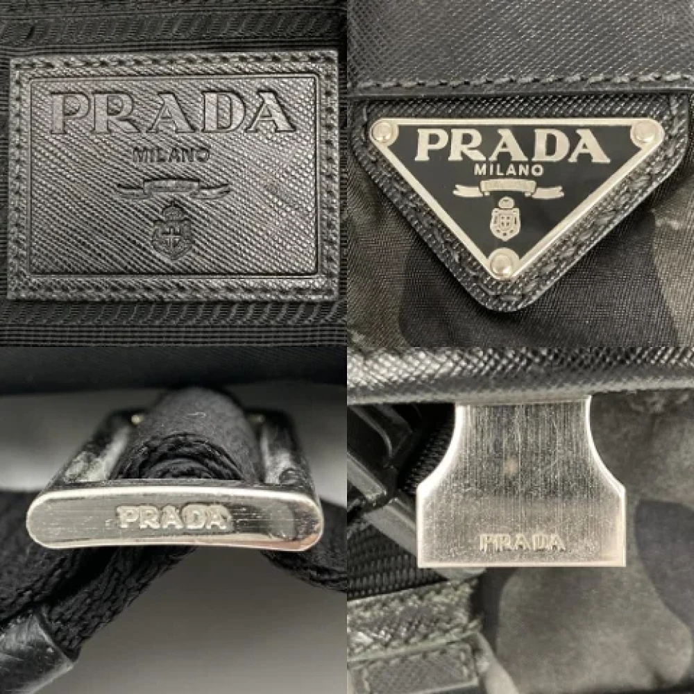 Prada Vintage Pre-owned Nylon prada-bags Gray Dames