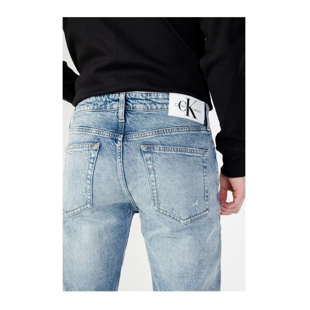 Calvin Klein Jeans Tapered Cotton-Blend Jeans Blue Heren