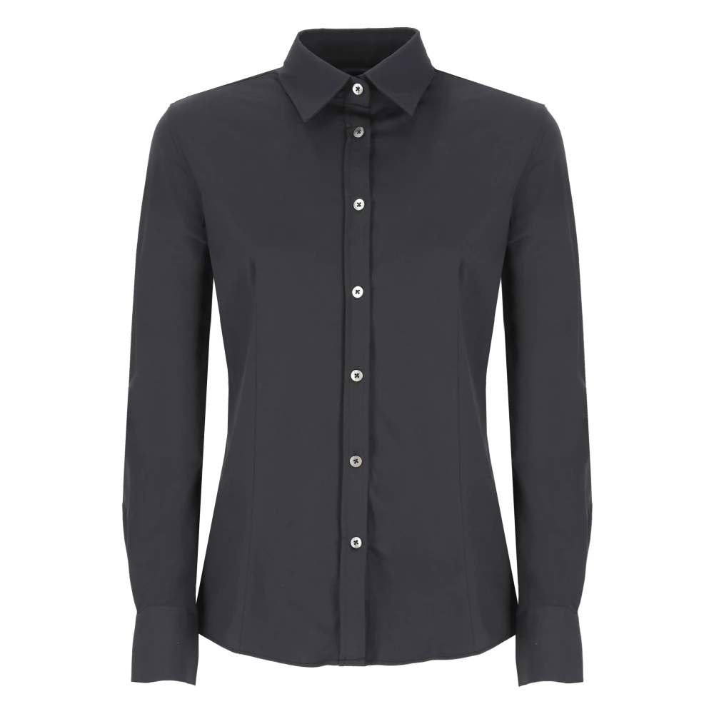RRD Zwarte Shirt met Kraag en Knopen Black Dames