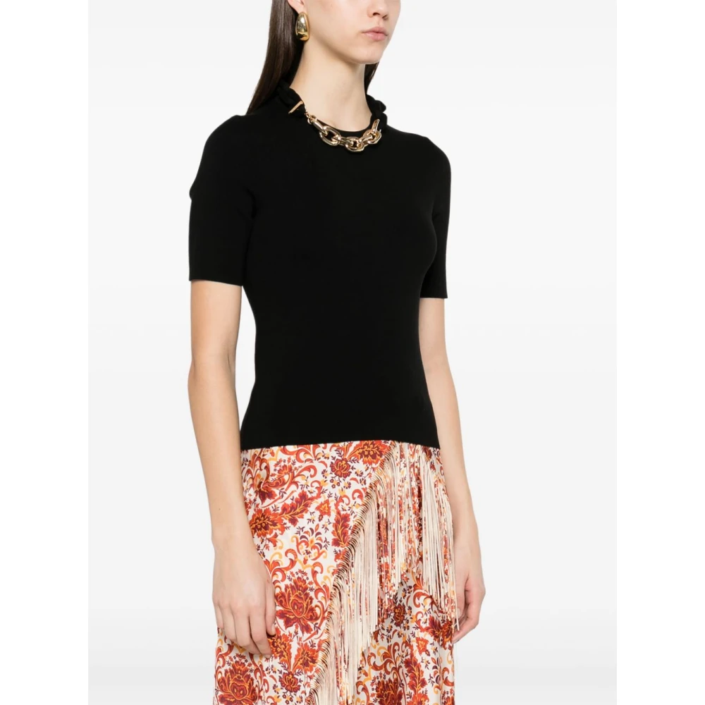 Paco Rabanne Zwarte T-shirts en Polos Black Dames