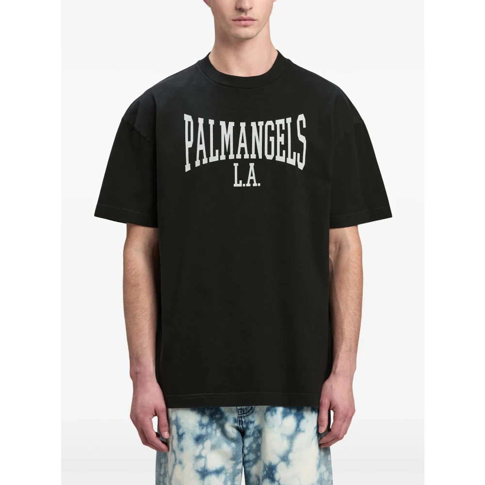 Palm Angels Klassieke College Tee Zwart Black Heren