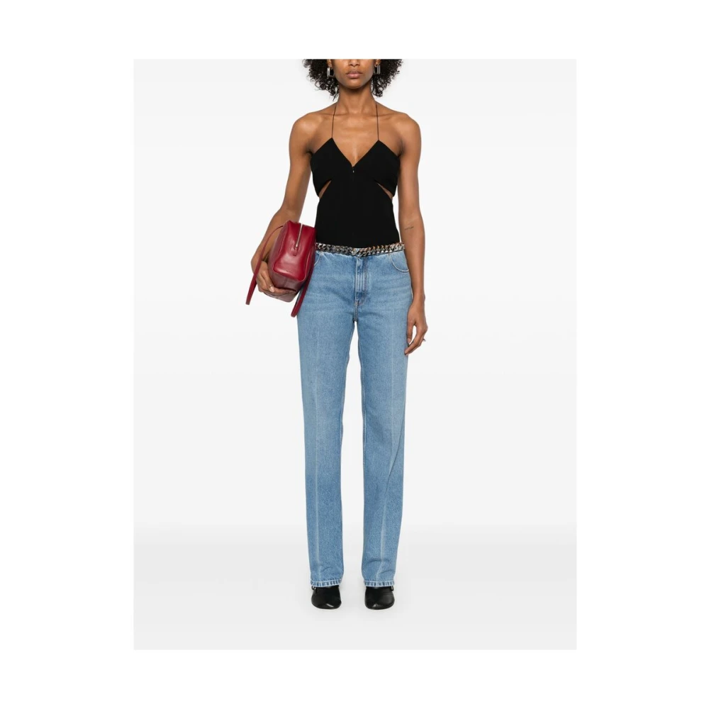 Stella Mccartney Blauwe Klassieke Straight Leg Jeans Blue Dames