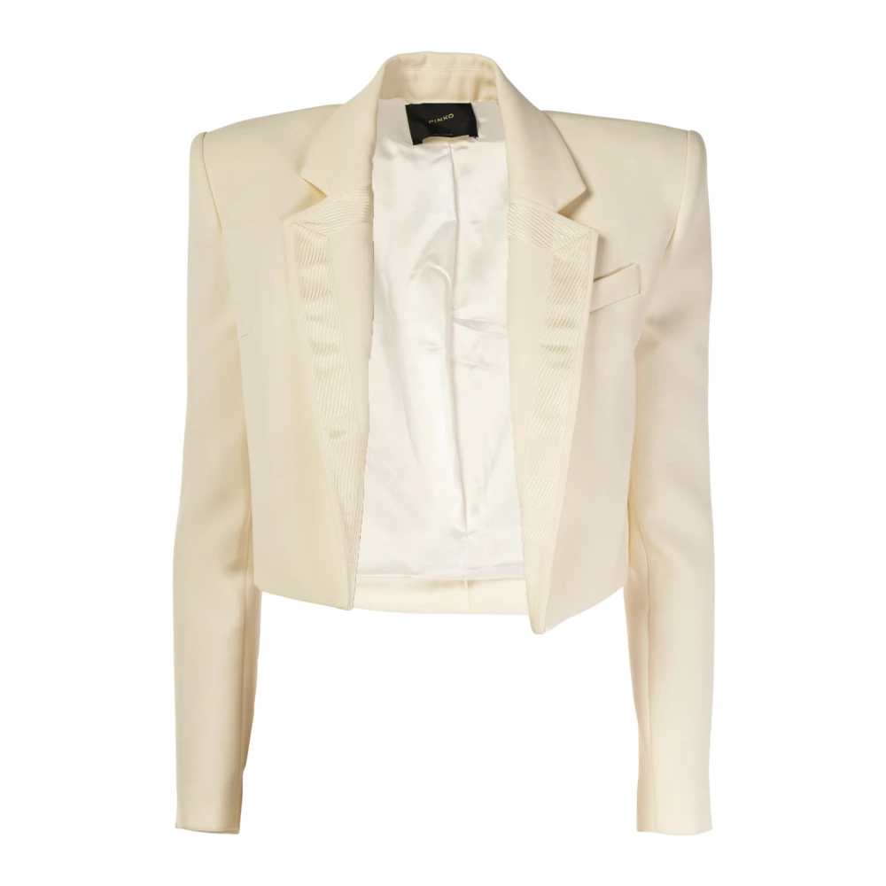 Pinko Elegante Witte Blazer Voor Dames Outlet White Dames