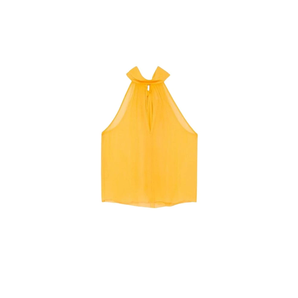 Patrizia Pepe Vrouw Oranje Tops Dames, S, Sleeveless Tops