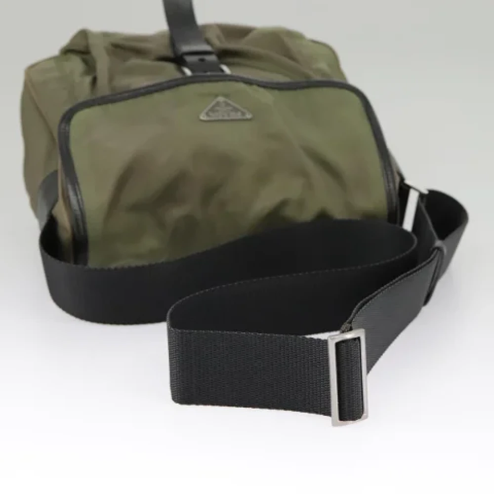 Prada Vintage Pre-owned Nylon prada-bags Green Dames