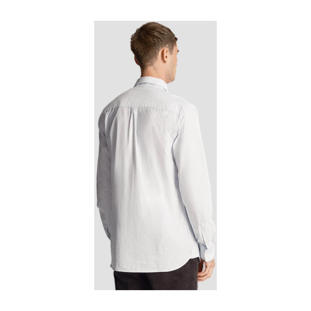 Lyle & Scott Lange mouw overhemd White Heren