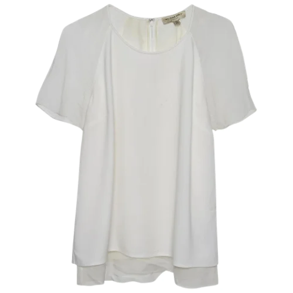 Burberry Vintage Pre-owned Fabric tops White Dames