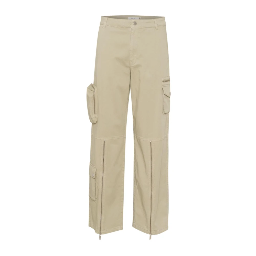 Gestuz Wijde Broek Green Dames