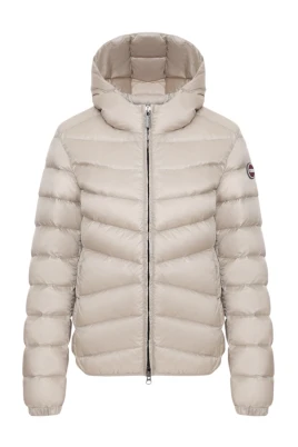 Beige Quiltad Huva Vinterrock