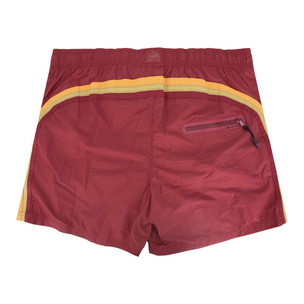 Sundek Heren Lace-Up Zwemshorts Purple Heren