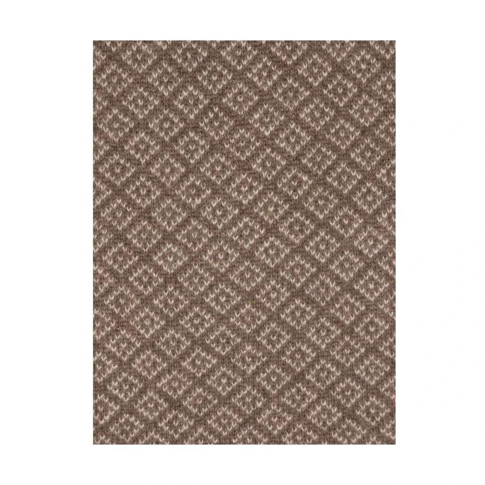 Lady Anne Kameelbruin Cashmere Jacquard Sjaal Brown Heren