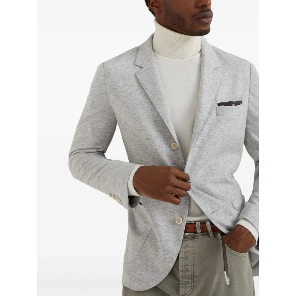 BRUNELLO CUCINELLI Stijlvolle Jassen voor Mannen White Heren