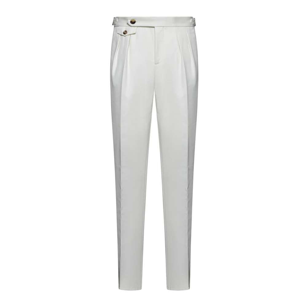 BRUNELLO CUCINELLI Ivoor Wollen Broek Beige Heren