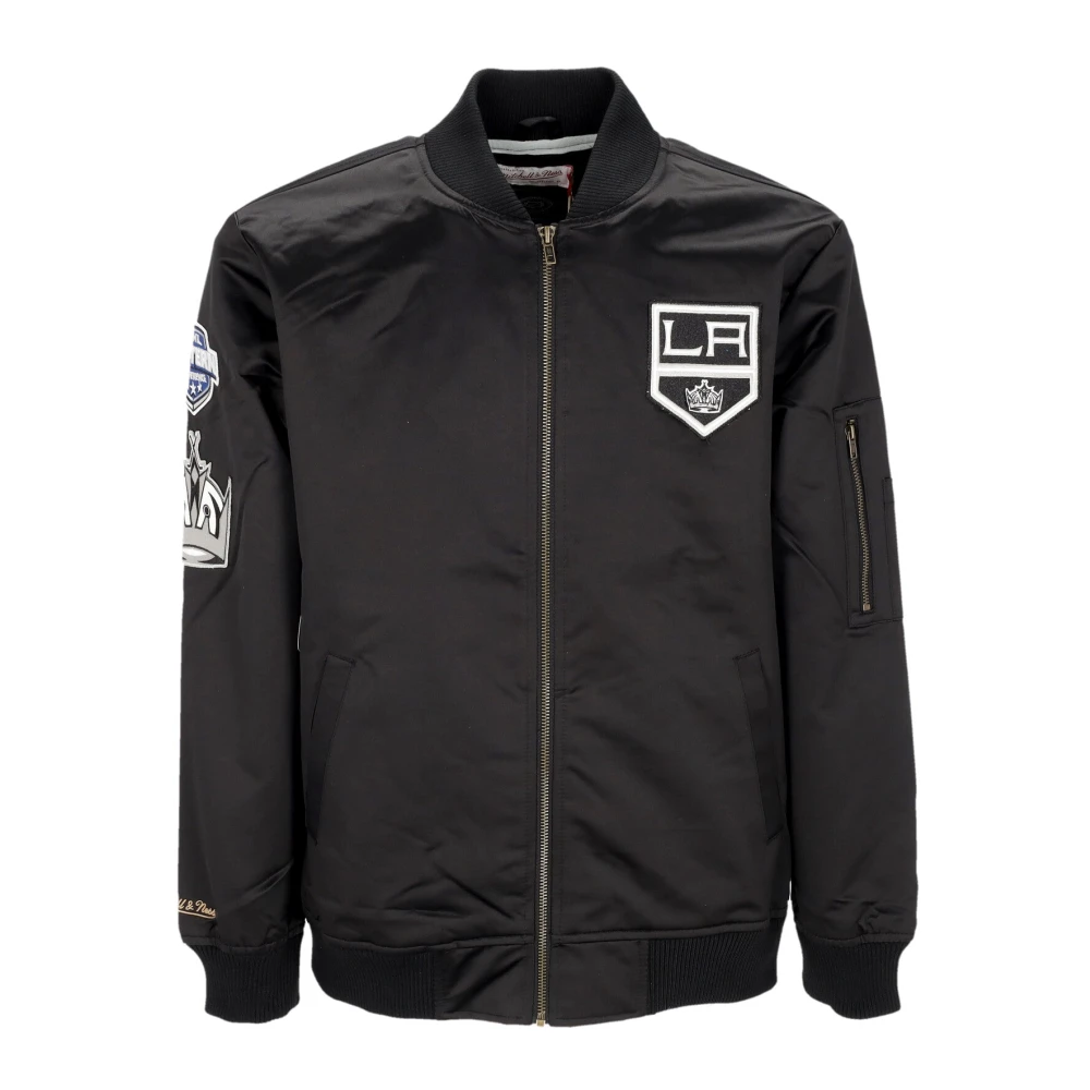 Mitchell & Ness NHL Lichtgewicht Satijnen Bomberjack Black Heren