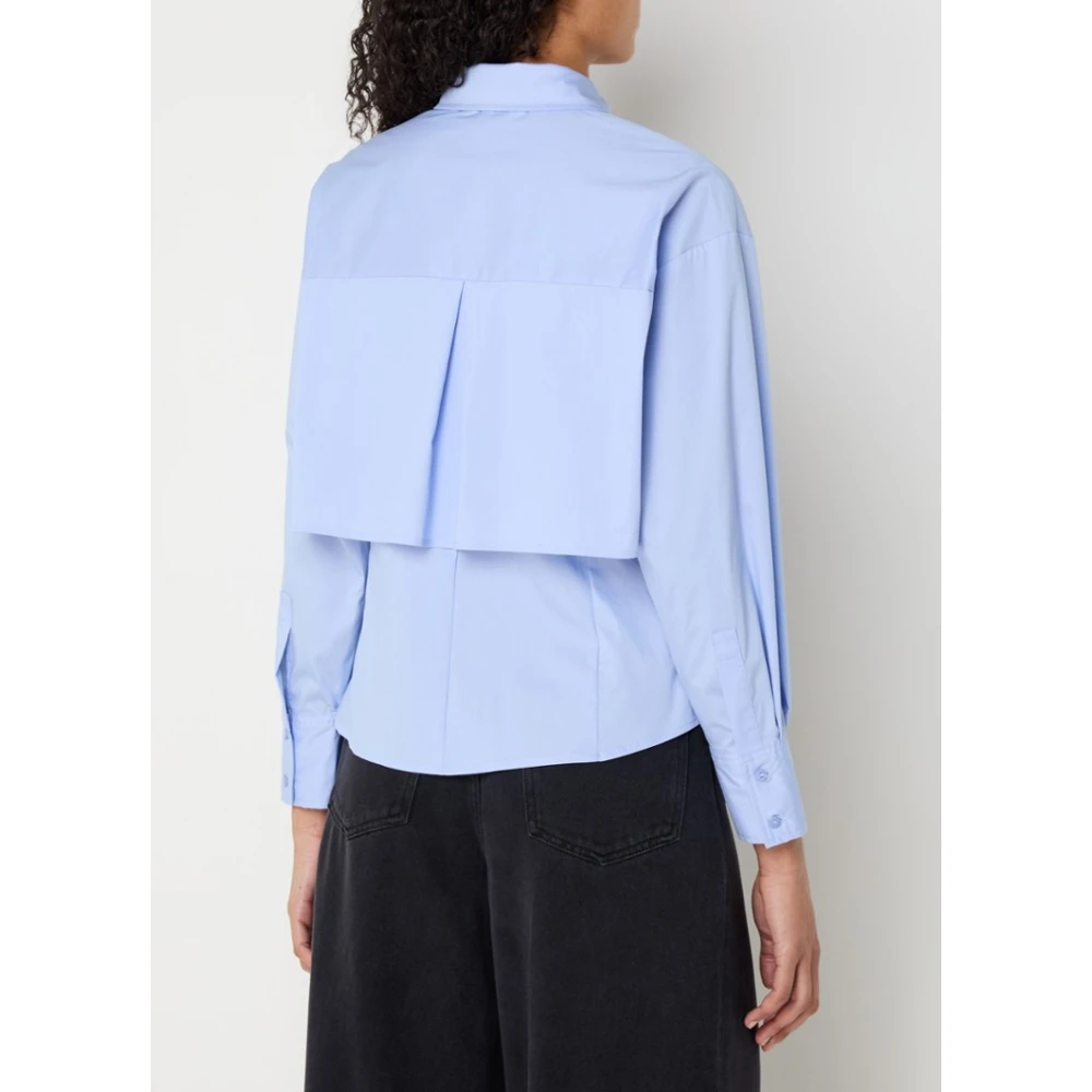 Co'Couture Katoenen Gelaagd Overhemd Blue Dames