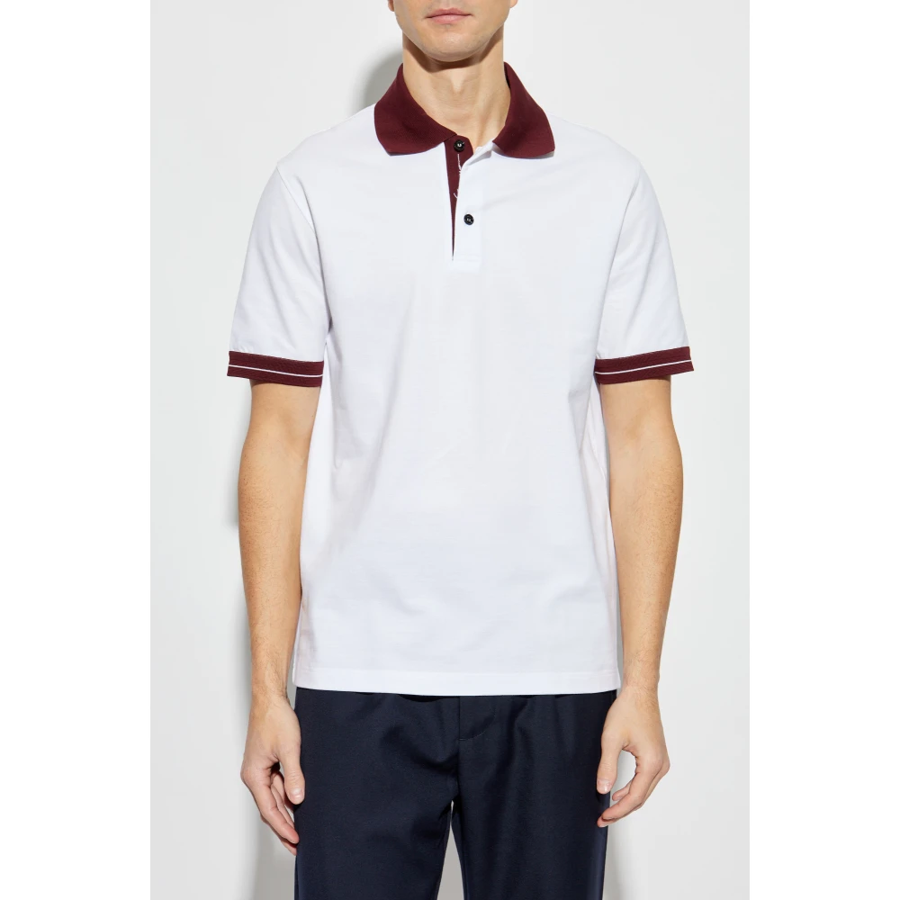 Salvatore Ferragamo Katoenen polo White Heren