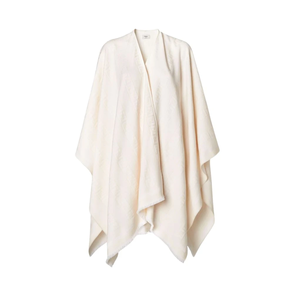 Fendi Jackets White - Female - Ponchos - White - One Size - Jackets - Image 4