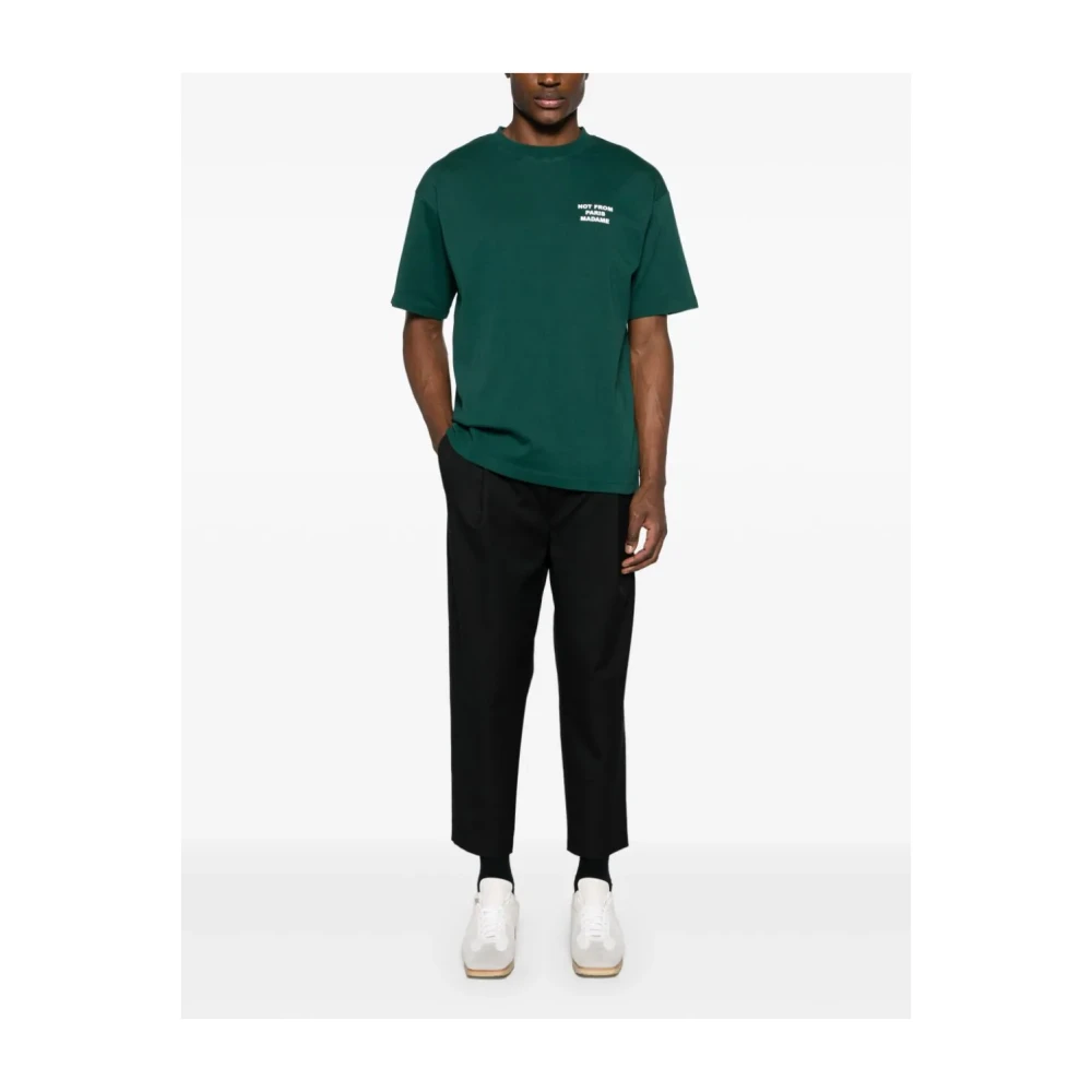 Drole de Monsieur Navy Blauwe Cropped Cargo Broek Blue Heren