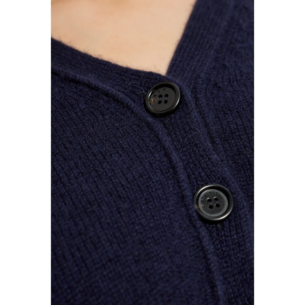 Marni Korte kasjmier vest Blue Dames