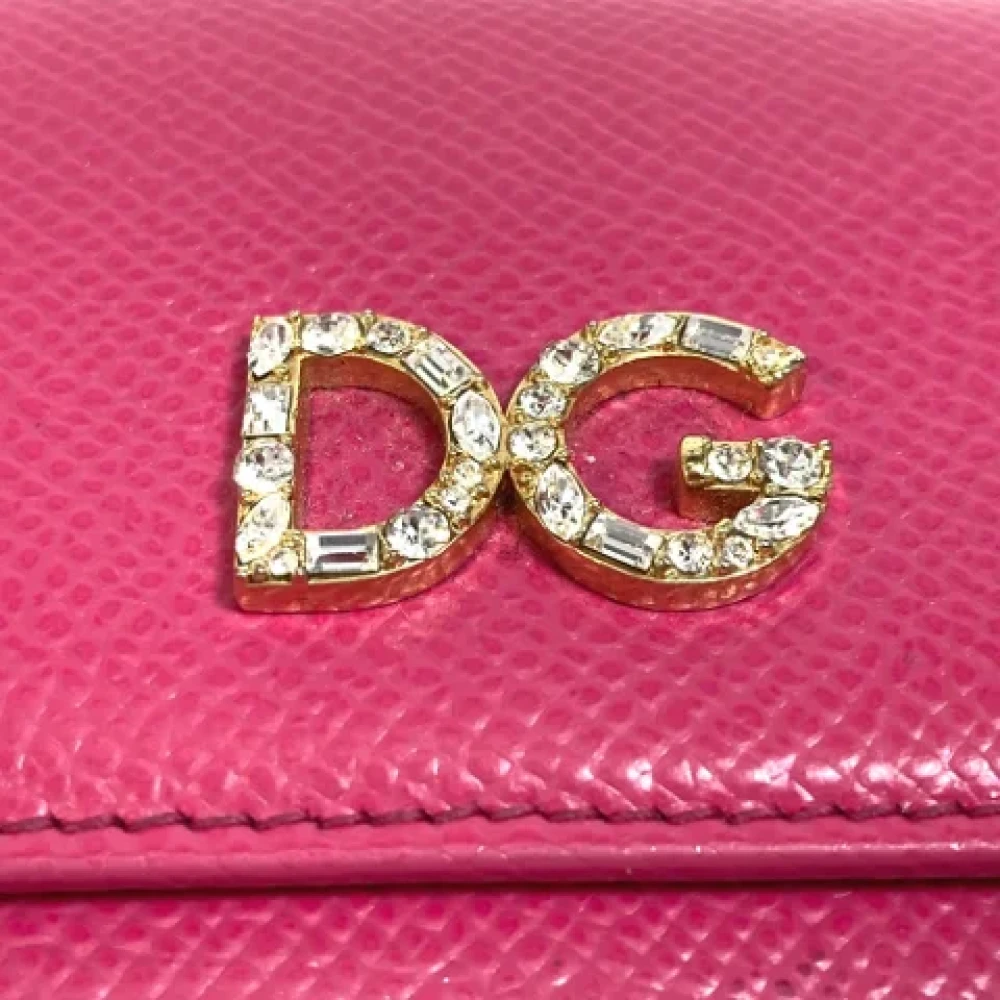 Dolce & Gabbana Pre-owned Leather wallets Pink Dames