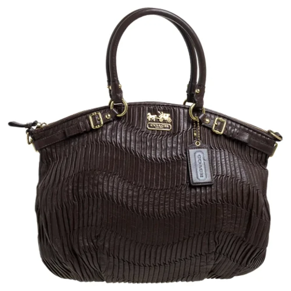 Coach Pre-owned Leather handbags Brown Dames