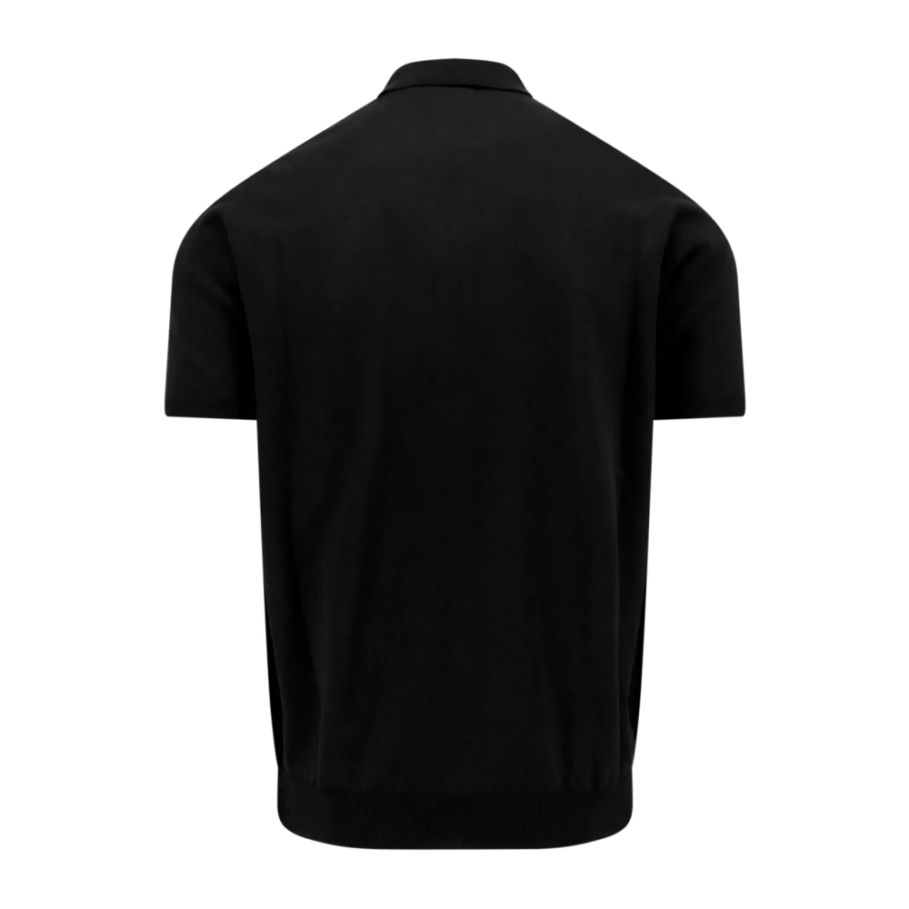Roberto Collina Zwarte Ss24 Heren T-shirt met Kraag Black Heren