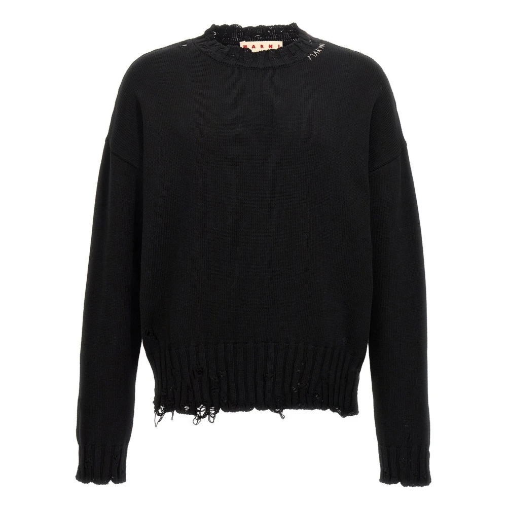 Marni Men's Black Round-Neck Knitwear, M, Round-Neck Knitwear