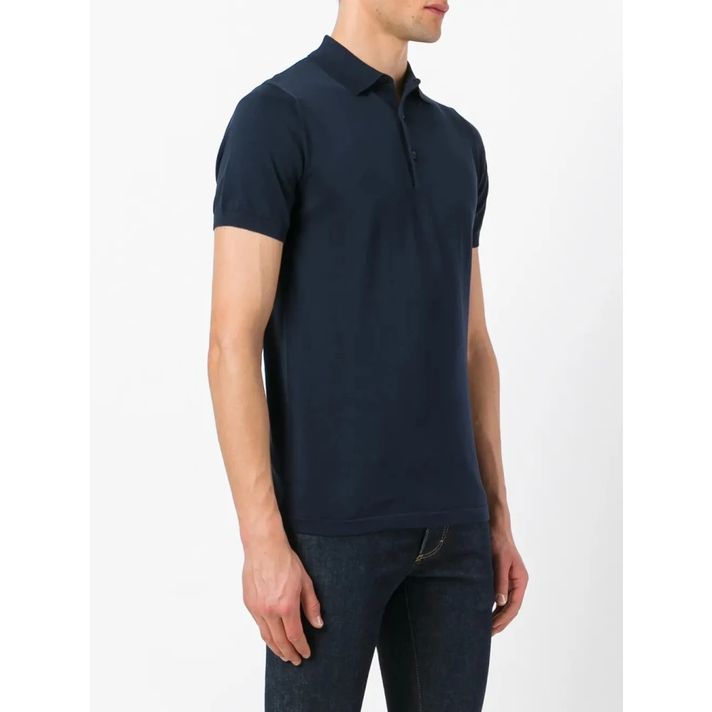 Aspesi Basic Polo Shirt Blue Heren