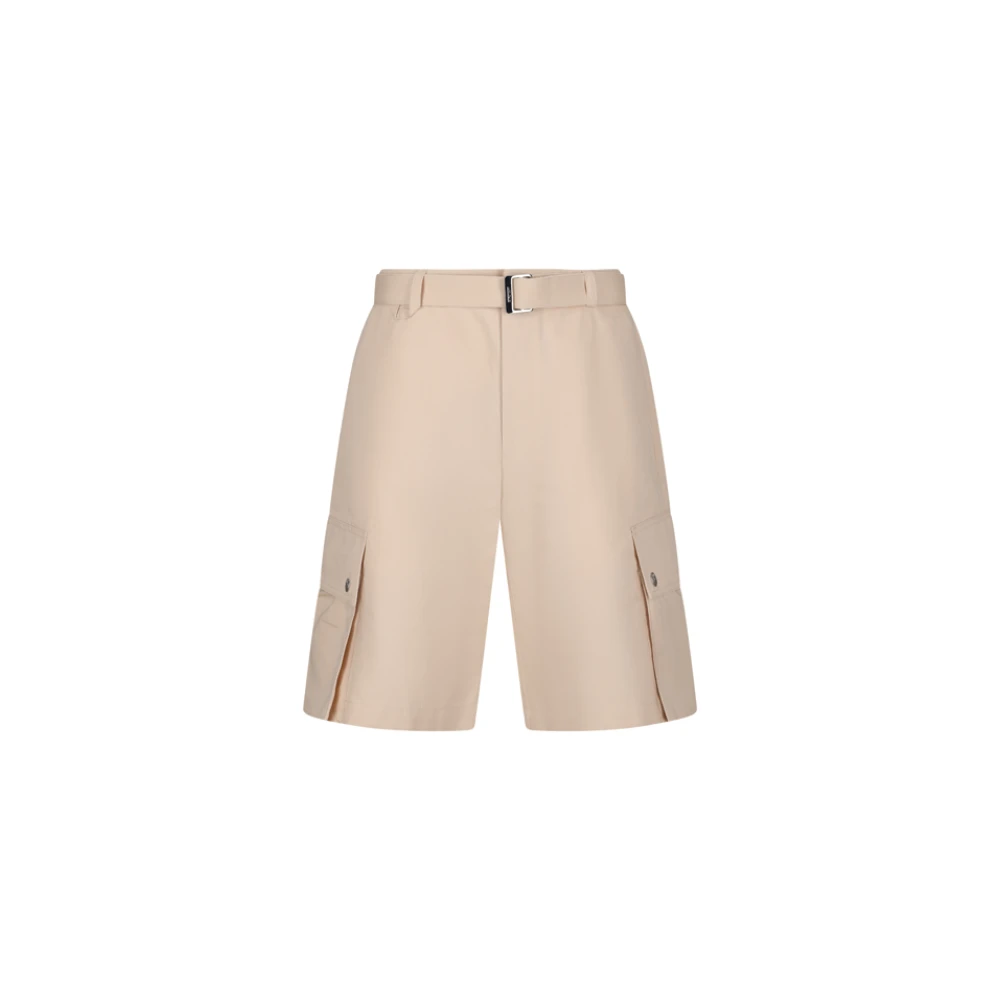 Jacquemus Men's Beige Casual Shorts, M, Cargo Bermuda Shorts