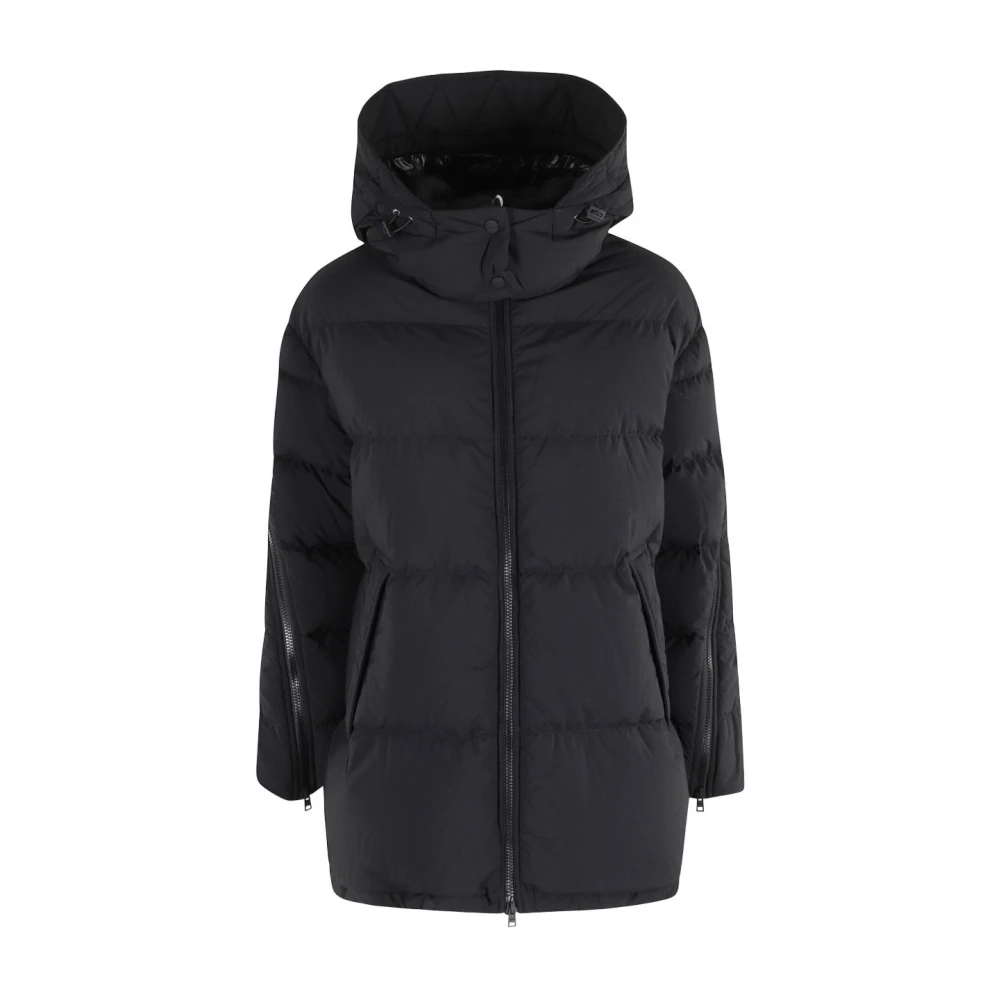 Herno Donna Nero Piumino A-Shape Trapuntato