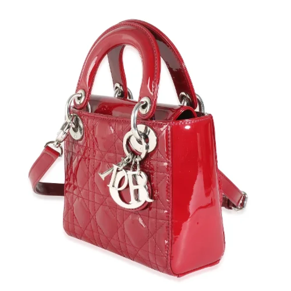 Dior Vintage Pre-owned Leather dior-bags Red Dames