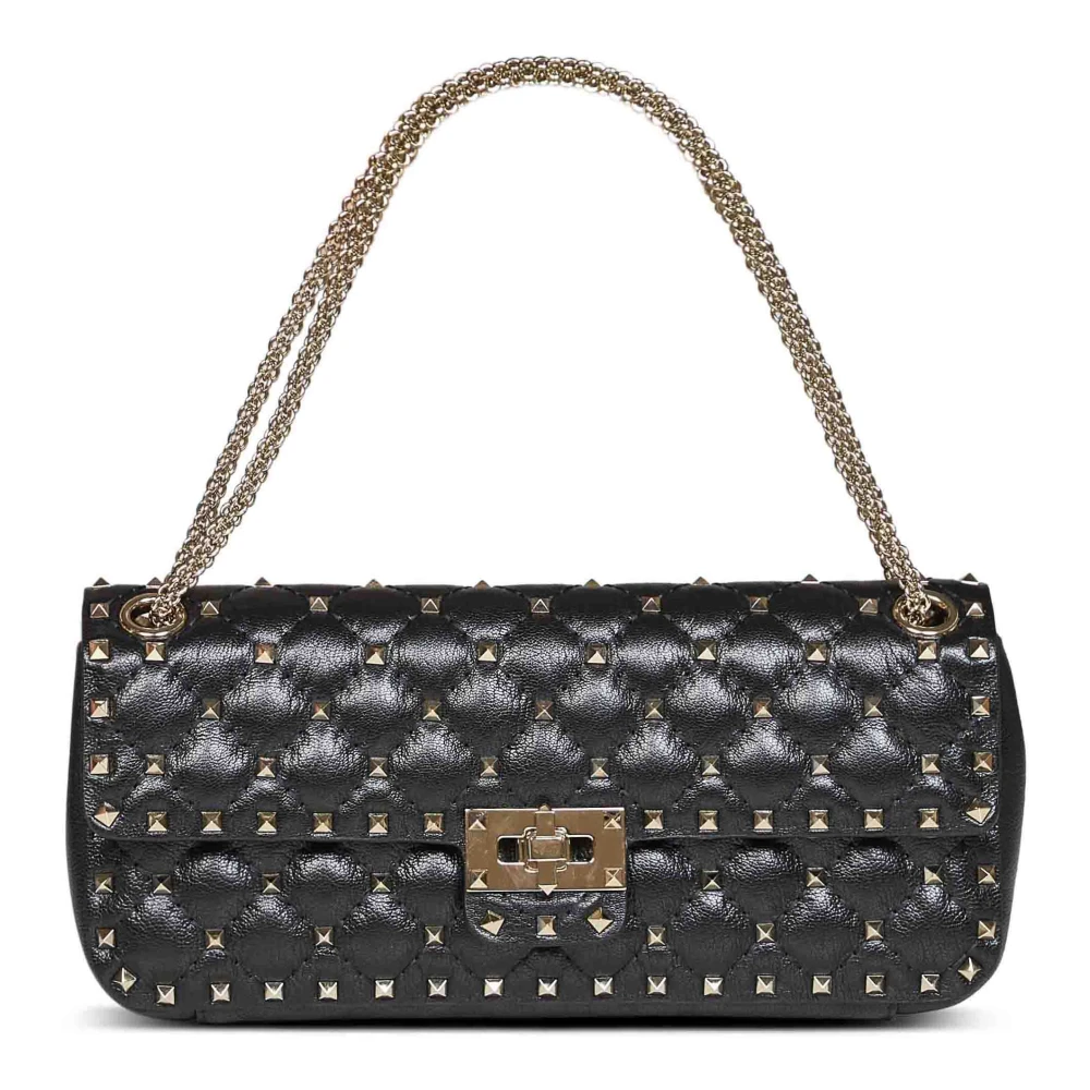 Valentino Garavani Donna Nero Borsa A Spalla Garavani Rockstud Spike Media - Immagine 5