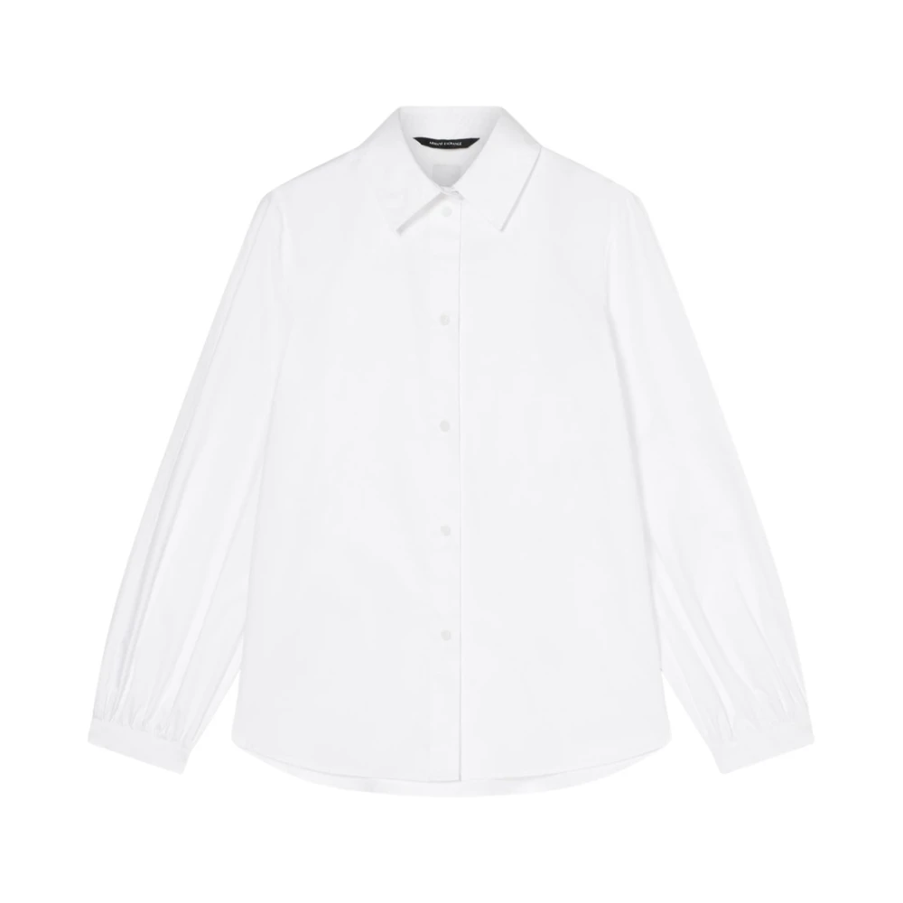 Armani Exchange Vrouw Wit Overhemden Dames, Xs, Katoen, Oversized Shirt In Katoenpoplin