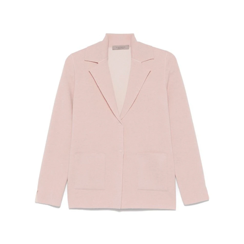 D.Exterior Blush Pink Gebreide Blazer Pink Dames