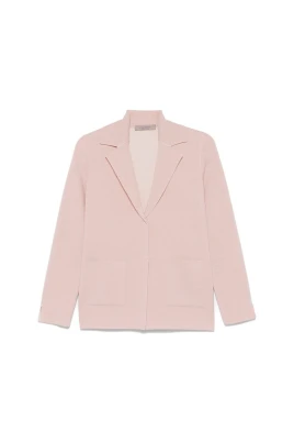 Blush Pink Stickad Blazer