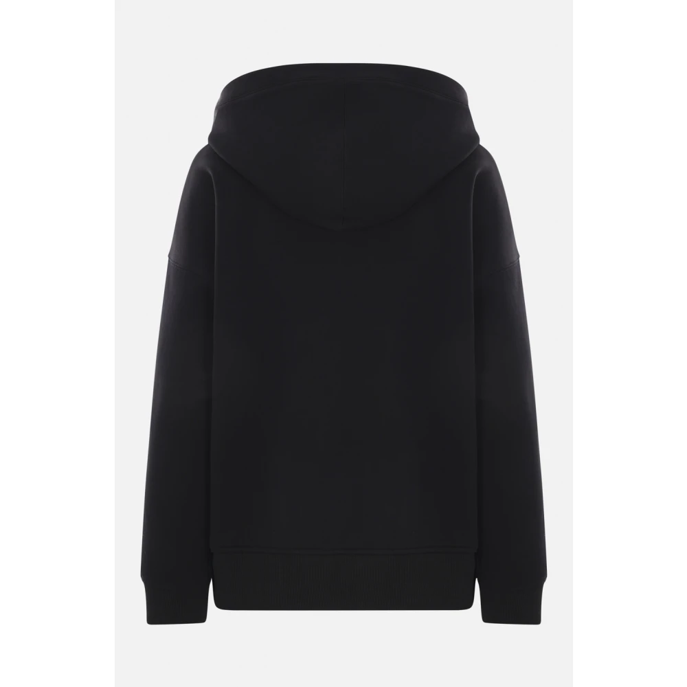 Max Mara Zwarte hoodie trui met logo borduurwerk Black Dames