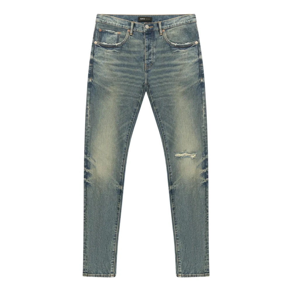 Purple Brand Slim Fit Corded Riemlus Jeans Blue Heren